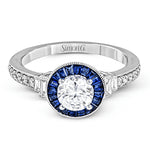 Engagement Ring in 18k Gold with Diamonds
