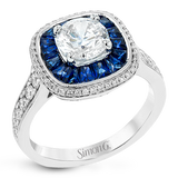 Engagement Ring in 18k Gold with Diamonds