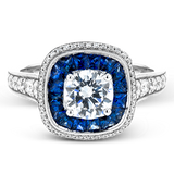 Engagement Ring in 18k Gold with Diamonds