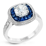 Engagement Ring in 18k Gold with Diamonds