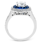 Engagement Ring in 18k Gold with Diamonds