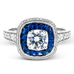 Engagement Ring in 18k Gold with Diamonds