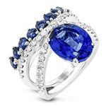 Color Ring in 18k Gold with Diamonds