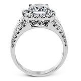 Engagement Ring in 18k Gold with Diamonds
