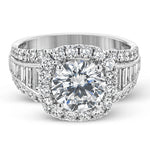 Engagement Ring in 18k Gold with Diamonds