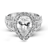 Engagement Ring in 18k Gold with Diamonds