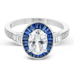 Engagement Ring in 18k Gold with Diamonds