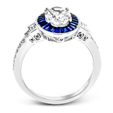 Engagement Ring in 18k Gold with Diamonds