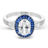 Engagement Ring in 18k Gold with Diamonds
