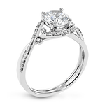 Engagement Ring in 18k Gold with Diamonds