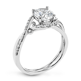 Engagement Ring in 18k Gold with Diamonds