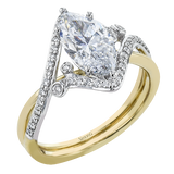 Engagement Ring in 18k Gold with Diamonds