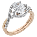 Engagement Ring in 18k Gold with Diamonds