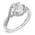 Engagement Ring in 18k Gold with Diamonds