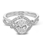 Engagement Ring in 18k Gold with Diamonds