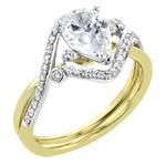 Engagement Ring in 18k Gold with Diamonds