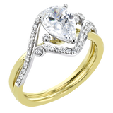 Engagement Ring in 18k Gold with Diamonds