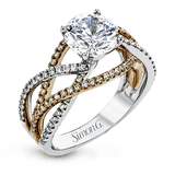 Engagement Ring in 18k Gold with Diamonds