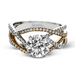 Engagement Ring in 18k Gold with Diamonds
