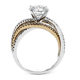 Engagement Ring in 18k Gold with Diamonds