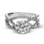 Engagement Ring in 18k Gold with Diamonds