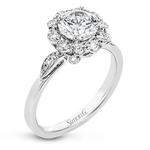 Engagement Ring in 18k Gold with Diamonds