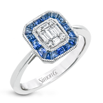Color Ring in 18k Gold with Diamonds