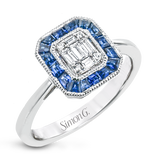 Color Ring in 18k Gold with Diamonds