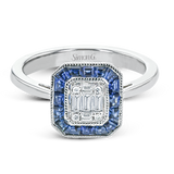 Color Ring in 18k Gold with Diamonds
