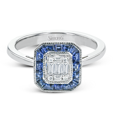 Color Ring in 18k Gold with Diamonds