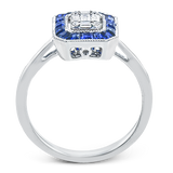 Color Ring in 18k Gold with Diamonds