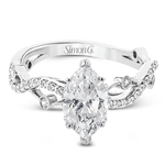 Engagement Ring in 18k Gold with Diamonds