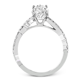 Engagement Ring in 18k Gold with Diamonds