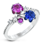 Color Ring in 18k Gold with Diamonds