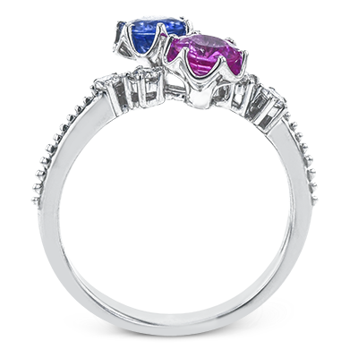 Color Ring in 18k Gold with Diamonds