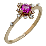 Color Ring in 18k Gold with Diamonds