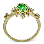 Color Ring in 18k Gold with Diamonds