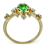 Color Ring in 18k Gold with Diamonds