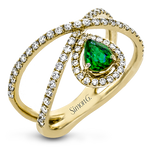 Color Ring in 18k Gold with Diamonds
