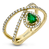 Color Ring in 18k Gold with Diamonds