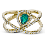 Color Ring in 18k Gold with Diamonds
