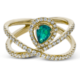 Color Ring in 18k Gold with Diamonds
