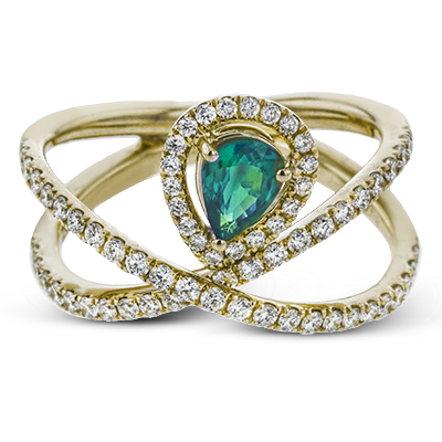Color Ring in 18k Gold with Diamonds