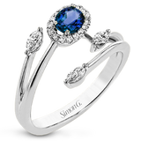 Color Ring in 18k Gold with Diamonds