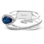 Color Ring in 18k Gold with Diamonds