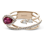 Color Ring in 18k Gold with Diamonds