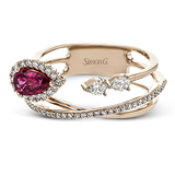 Color Ring in 18k Gold with Diamonds