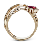 Color Ring in 18k Gold with Diamonds