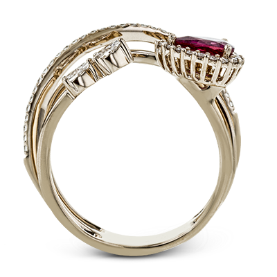 Color Ring in 18k Gold with Diamonds