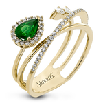 Color Ring in 18k Gold with Diamonds